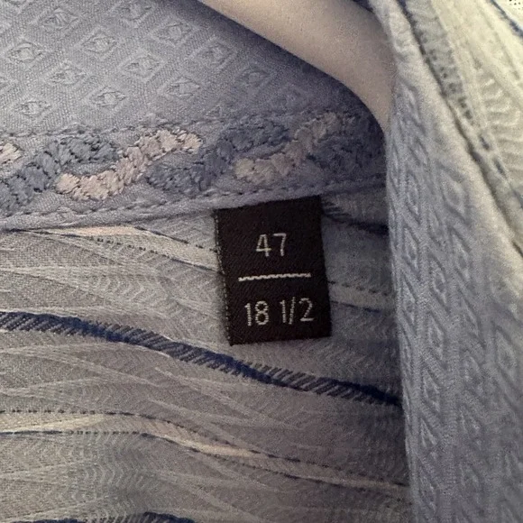 Robert Graham Men Tailored L/S Button Up Shirt Textured Large Flip Contrast Cuff - Picture 4 of 6